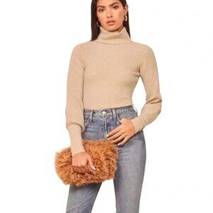 Reformation Victoria Cashmere Turtleneck Sweater